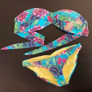 PILYQ tie-back tropical two-piece bikini